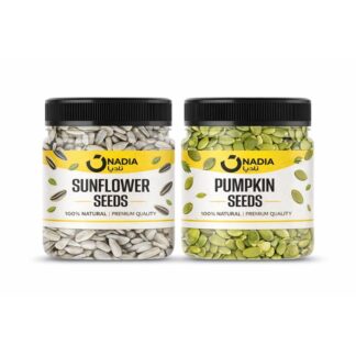 Pumpkin seeds & Sunflower Seeds | Pack of 2 × 100g (200g) | High Protein & Fibre | Unsalted, Healthy Ready-to-Eat Super Seeds | Fresh Jar Pack