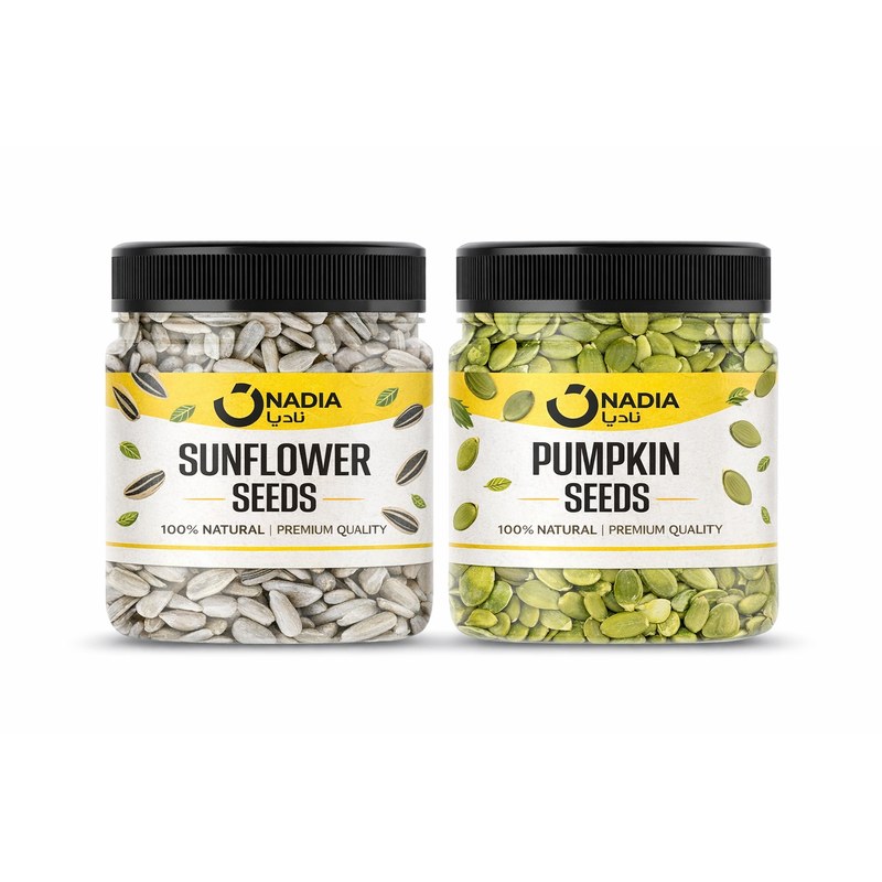 Pumpkin seeds & Sunflower Seeds | Pack of 2 × 100g (200g) | High Protein & Fibre | Unsalted, Healthy Ready-to-Eat Super Seeds | Fresh Jar Pack