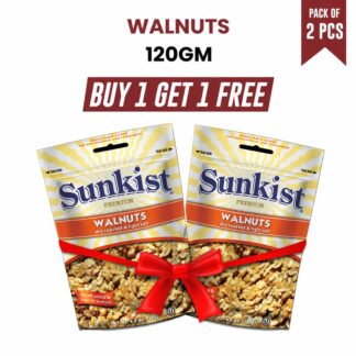 Sunkist Premium Walnuts 120g (Buy 1 Get 1 Free) | Dry Roasted & Light Salt | Healthy Snack | No Oil Added