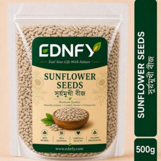 EDNFY Sunflower Seeds, Premium Natural Surjomukhi Beej, Vitamin E, Protein & Fiber Rich Healthy Snack, No Preservatives