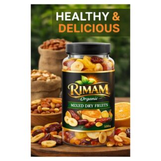 RIMAM Organic Mixed Dry Fruits 500g – Mango, Banana, Pineapple, Apple, Orange & Dates | 100% Natural Healthy Snack | No Added Sugar