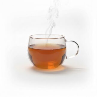 Elegant Transparent Glass Tea Cup Set with Ergonomic Handle Lightweight Fireproof Heat Resistant Drinkware Perfect for Serving Hot and Cold Drinks Like Assam Black Tea or Iced Herb