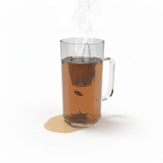 Multi Functional Clear Glass Mug with Removable Tea Strainer for Brewing Herbal and Fruit Teas Heat Resistant Borosilicate Glassware Ideal for Hot Tea Coffee and Cold Drinks with S