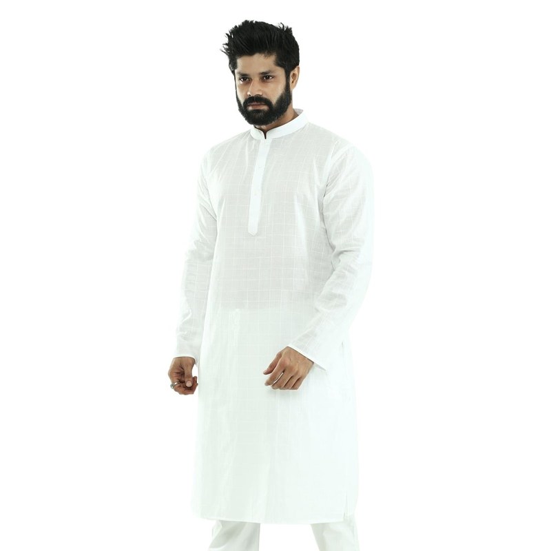 Pure white panjabi for men new collection 2025 eid | Indian cotton panjabi for men | Indian chicken fabrics panjabi collection