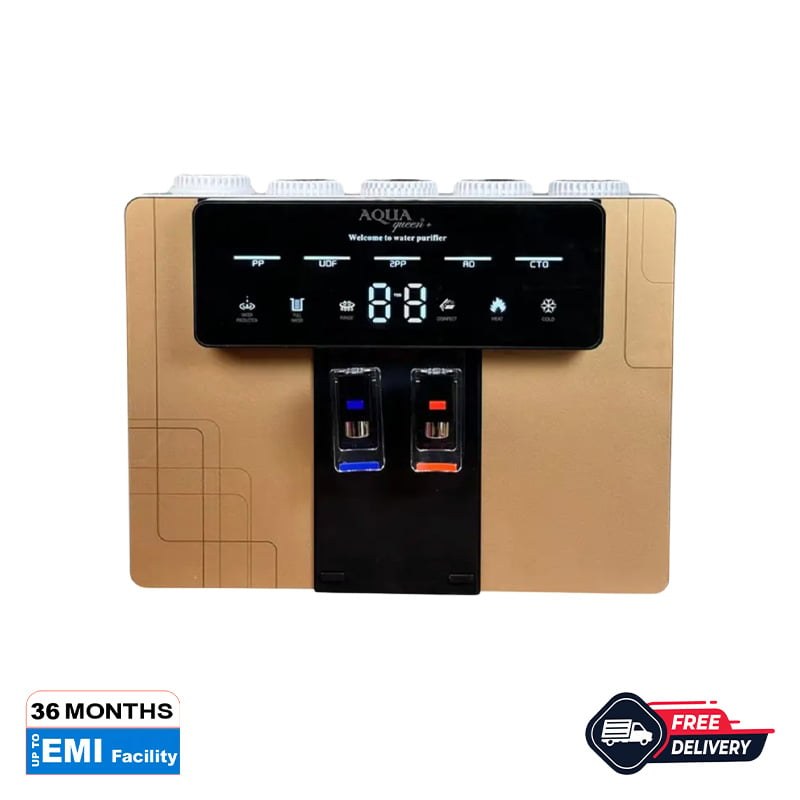 Aqua Queen Hot Cold Normal RO Water Purifier (Golden)