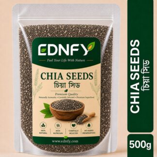 EDNFY Chia Seeds | Premium Natural Superfood Rich in Fiber, Omega-3 & Plant-Based Protein for Smoothies, Breakfast & Healthy Daily Meals