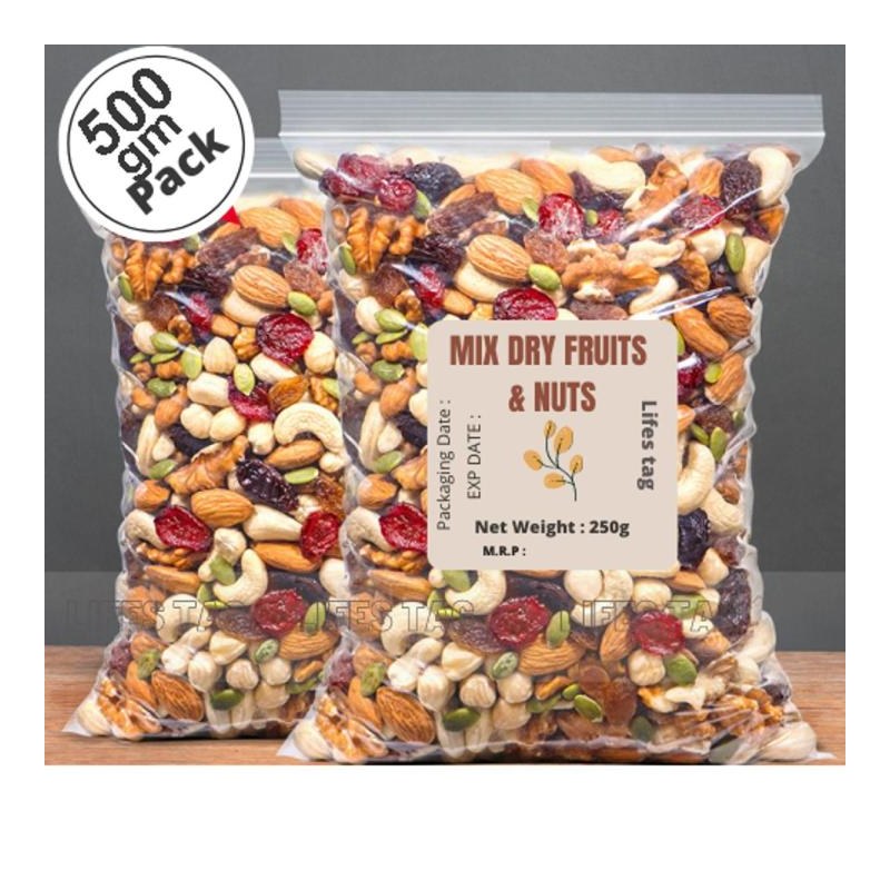 Mixed Dry Fruits & Nuts With Twelve Items 250gm