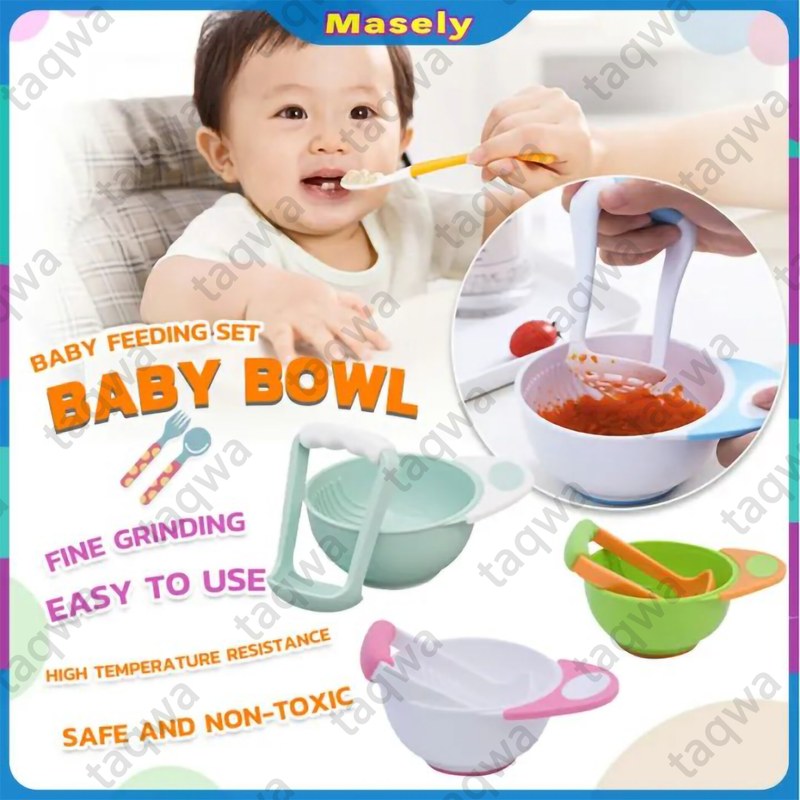 Masely Baby Food Masher Mash masher Serve Food Mills Bowl Set Manual Grinding Food Maker Tool Grinde