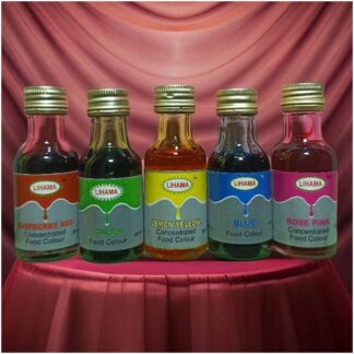 Lihama ( 5 Pcs ) Organic Food Color Combo Sets of Red + Green + Yellow + Blue + Pink - 28 ml x 5 pieces