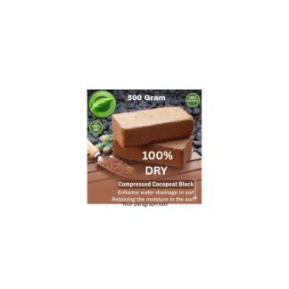 100% Dry Cocopeat Block and Organic 350gram.. Cocodust for Plant Germination and Plant Food, Absorption Water and Other Nutrition.