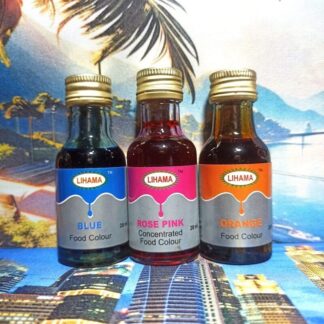 3 Pcs Lihama Organic Combo Food Color Sets BLUE + PINK + ORANGE = 28Ml x 3 Pcs