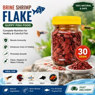 Brine Shrimp Flake Guppy Fish Food – 30gm (OSI BRAND)