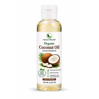 Nature Vibe BD Organic Coconut Oil 100ml | 100% Pure Natural Cold Pressed Coconut Oil | Hair, Skin & Body Care