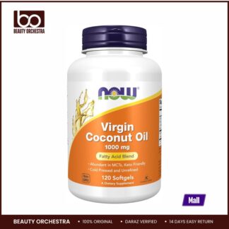 NOW Virgin Coconut Oil 1000 mg, Cold Pressed and Unrefined 120 Softgels