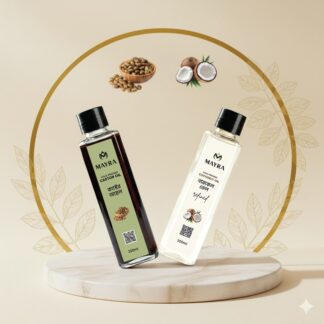 Mayra Volume Care Hair Oil Combo – Cold Pressed Castor Oil & Extra Virgin Coconut Oil (100ml + 100ml)
